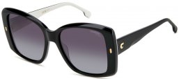 Gafas de Sol - Carrera - CARRERA 3030/S - 80S (WJ) BLACK WHITE // GREY GRADIENT POLARIZED