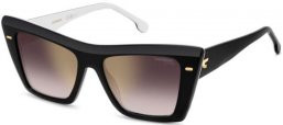 Gafas de Sol - Carrera - CARRERA 3046/S - 80S (YK) BLACK WHITE // BURGUNDY GRADIENT GOLD MIRROR