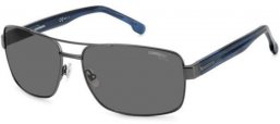 Gafas de Sol - Carrera - CARRERA 8063/S - R80 (M9) MATTE DARK RUTHENIUM // GREY POLARIZED