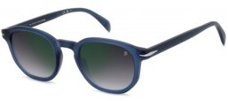 Lunettes de soleil - David Beckham Eyewear - DB 1007/S - FLL (NU) BLUE // GREY GRADIENT GREEN MIRROR