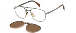 Monturas - David Beckham Eyewear - DB 1082/G/CS - KJ1 (HE) DARK RUTHENIUM // + CLIP ON COPPER POLARIZED