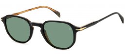 Gafas de Sol - David Beckham Eyewear - DB 1140/S - 05K (O7) BLACK STRIPED BROWN // GREEN LIGHT GREEN ANTIREFLECTION