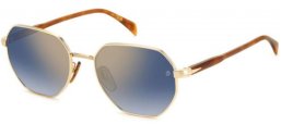 Gafas de Sol - David Beckham Eyewear - DB 1162/F/S - 06J (1V) GOLD HAVANA // BLUE GRADIENT GOLD MIRROR