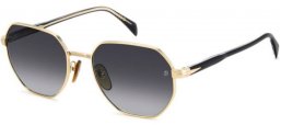 Gafas de Sol - David Beckham Eyewear - DB 1162/F/S - RHL (9O) GOLD BLACK // DARK GREY GRADIENT