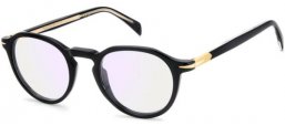 Monturas - David Beckham Eyewear - DB 1180 - 2M2 (2Y) BLACK GOLD // LIGHT BLUE MIRROR