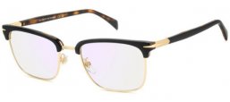 Monturas - David Beckham Eyewear - DB 1183 - XWY (2Y) BLACK HAVANA GOLD // LIGHT BLUE MIRROR