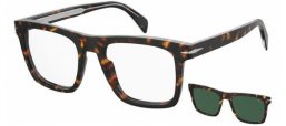 Monturas - David Beckham Eyewear - DB 7000/CS - 086 (UC) HAVANA // + CLIP ON GREEN POLARIZED