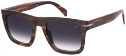 Gafas de Sol - David Beckham Eyewear - DB 7000/S FLAT - WR9 (DG) STRIPED BROWN // GREY GRADIENT