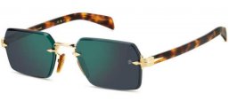 Gafas de Sol - David Beckham Eyewear - DB 7109/S - 06J (MT) GOLD HAVANA // GREEN MIRROR