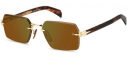 Gafas de Sol - David Beckham Eyewear - DB 7109/S - T5U (MT) GOLD // GREEN MIRROR