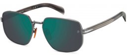 Gafas de Sol - David Beckham Eyewear - DB 7121/G/S - HWL (MT) MATTE DARK RUTHENIUM HORN // GREEN MIRROR