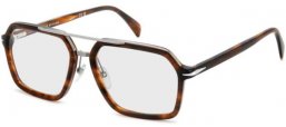 Monturas - David Beckham Eyewear - DB 7128 - 6C5 (2Y) BROWN HORN RUTHENIUM // LIGHT BLUE MIRROR