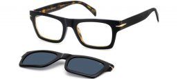 Gafas de Sol - David Beckham Eyewear - DB 7129/CS - WR7 (C3) BLACK HAVANA // CLEAR + CLIP ON BLUE POLARIZED