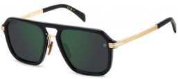 Gafas de Sol - David Beckham Eyewear - DB 7136/S - 2M2 (MT) BLACK // GREEN MIRROR