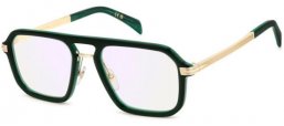 Monturas - David Beckham Eyewear - DB 7142 - GC1 (2Y) GREEN GOLD // LIGHT BLUE MIRROR