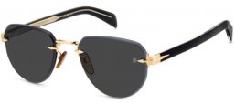 Gafas de Sol - David Beckham Eyewear - DB 7144/S - RHL (IR) GOLD // GREY