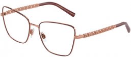 Monturas - Dolce & Gabbana - DG1346 - 1333 MATTE BURGUNDY ON PINK GOLD