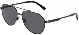 Lunettes de soleil - Dolce & Gabbana - DG2288 - 110681 MATTE BLACK // GREY POLARIZED