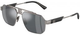 Gafas de Sol - Dolce & Gabbana - DG2294 - 04/6G  GUNMETAL // LIGHT GREY MIRROR BLACK