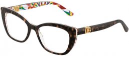 Monturas - Dolce & Gabbana - DG3398 - 3217  HAVANA ON WHITE BARROW