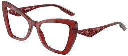 Monturas - Dolce & Gabbana - DG3409 - 3045  TRANSPARENT RED BORDEAUX