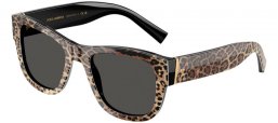 Gafas de Sol - Dolce & Gabbana - DG4338 - 316387  LEOPARD ON BLACK // DARK GREY