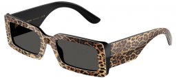 Gafas de Sol - Dolce & Gabbana - DG4416 - 316387  LEOPARD ON BLACK // DARK GREY