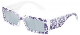 Gafas de Sol - Dolce & Gabbana - DG4416 - 345155  BLUE MAYOLICA ON WHITE // LIGHT BLUE MIRROR SILVER