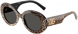 Gafas de Sol - Dolce & Gabbana - DG4448 - 316387  LEOPARD ON BLACK // DARK GREY