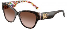 Gafas de Sol - Dolce & Gabbana - DG4449 - 321713  HAVANA ON WHITE BARROW // BROWN GRADIENT