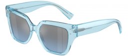 Lunettes de soleil - Dolce & Gabbana - DG4471 - 33227C  TRANSPARENT BLUE // LIGHT BLUE MIRROR SILVER