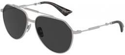 Lunettes de soleil - Dolce & Gabbana - DG2302 - 136648  MATTE SILVER // BLACK POLARIZED