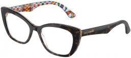 Monturas - Dolce & Gabbana - DG3360 - 3217  HAVANA ON WHITE BARROW