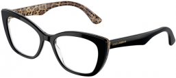 Monturas - Dolce & Gabbana - DG3360 - 3299  BLACK ON LEOPARD BROWN