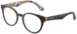 Monturas - Dolce & Gabbana - DG3361 - 3217  HAVANA ON WHITE BARROW