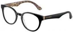 Monturas - Dolce & Gabbana - DG3361 - 3299 BLACK ON LEOPARD BROWN