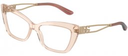 Lunettes de vue - Dolce & Gabbana - DG3375B - 3432  TRANSPARENT CAMEL