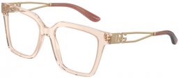 Lunettes de vue - Dolce & Gabbana - DG3376B - 3432  TRANSPARENT CAMEL