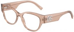 Monturas - Dolce & Gabbana - DG3377 - 3432  TRANSPARENT CAMEL