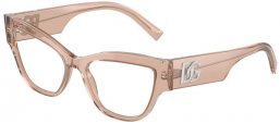 Monturas - Dolce & Gabbana - DG3378 - 3432  TRANSPARENT CAMEL