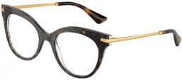 Lunettes de vue - Dolce & Gabbana - DG3392 - 3217  HAVANA ON WHITE BARROW