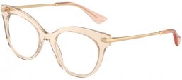 Monturas - Dolce & Gabbana - DG3392 - 3432  TRANSPARENT CAMEL