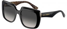 Lunettes de soleil - Dolce & Gabbana - DG4414 - 32998G  BLACK ON LEOPARD BROWN // GREY GRADIENT