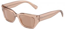 Gafas de Sol - Dolce & Gabbana - DG4462 - 34325A  TRANSPARENT CAMEL // LIGHT BROWN MIRROR FLASH