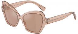 Gafas de Sol - Dolce & Gabbana - DG4463 - 34325A  TRANSPARENT CAMEL // LIGHT BROWN MIRROR FLASH