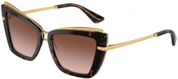 Sunglasses - Dolce & Gabbana - DG4472 - 321713  HAVANA ON WHITE BARROW // BROWN GRADIENT