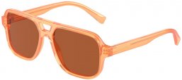 Lunettes Junior - Dolce & Gabbana Junior - DX4003 - 344273  TRANSPARENT ORANGE // DARK BROWN