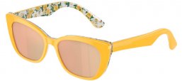 Gafas Junior - Dolce & Gabbana Junior - DX4427 - 34437J  YELLOW ON YELLOW ROSES // ORANGE MIRROR PINK