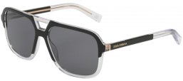 Sunglasses - Dolce & Gabbana - DG4354 - 501/81 MATTE BLACK // GREY POLARIZED