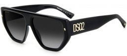 Lunettes de soleil - Dsquared2 - D2 0088/S - 2M2 (9O) BLACK GOLD // DARK GREY GRADIENT